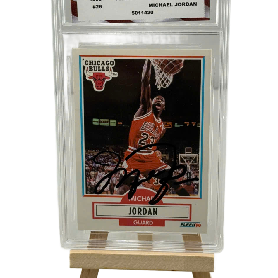 1990 MICHAEL JORDAN SIGNED on AGC Fleer