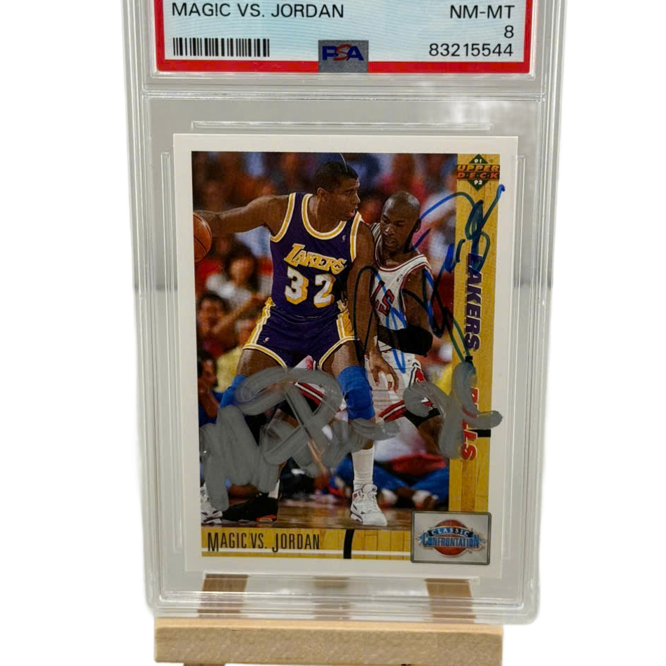 Magic Johnson & Michael Jordan Signed 1991 Upper Deck