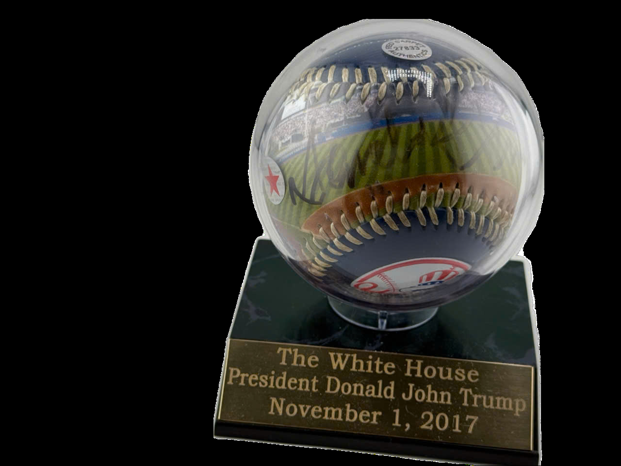 President 45 Donald J. Trump signed Yankees 26 World Series Championships